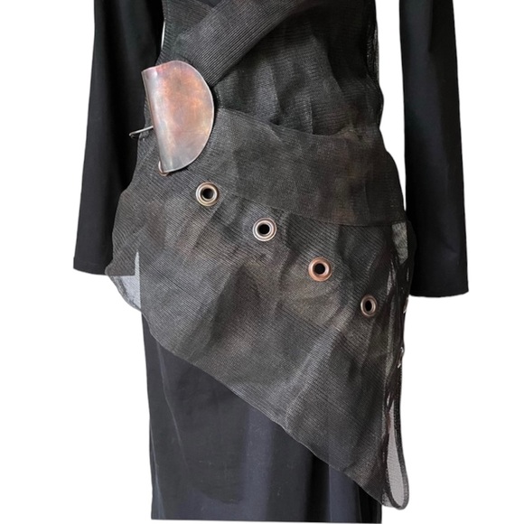 *SOLD* Rare Handcrafted Copper Sarah Cavender Metals Extra Wide Mesh Belt - Picture 2 of 7